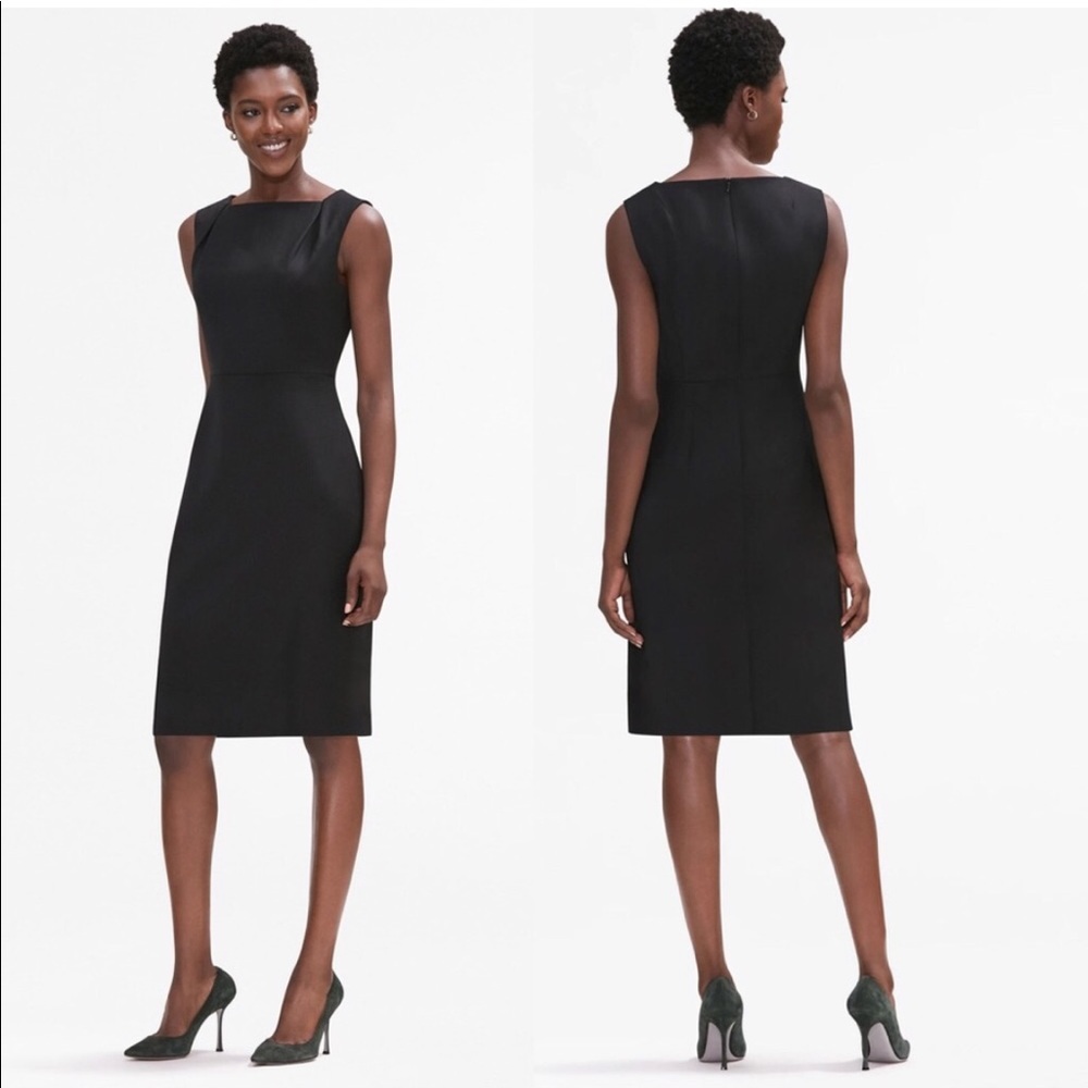NWT MM Lafleur The Ryann Sheath Dress Light Twill Black